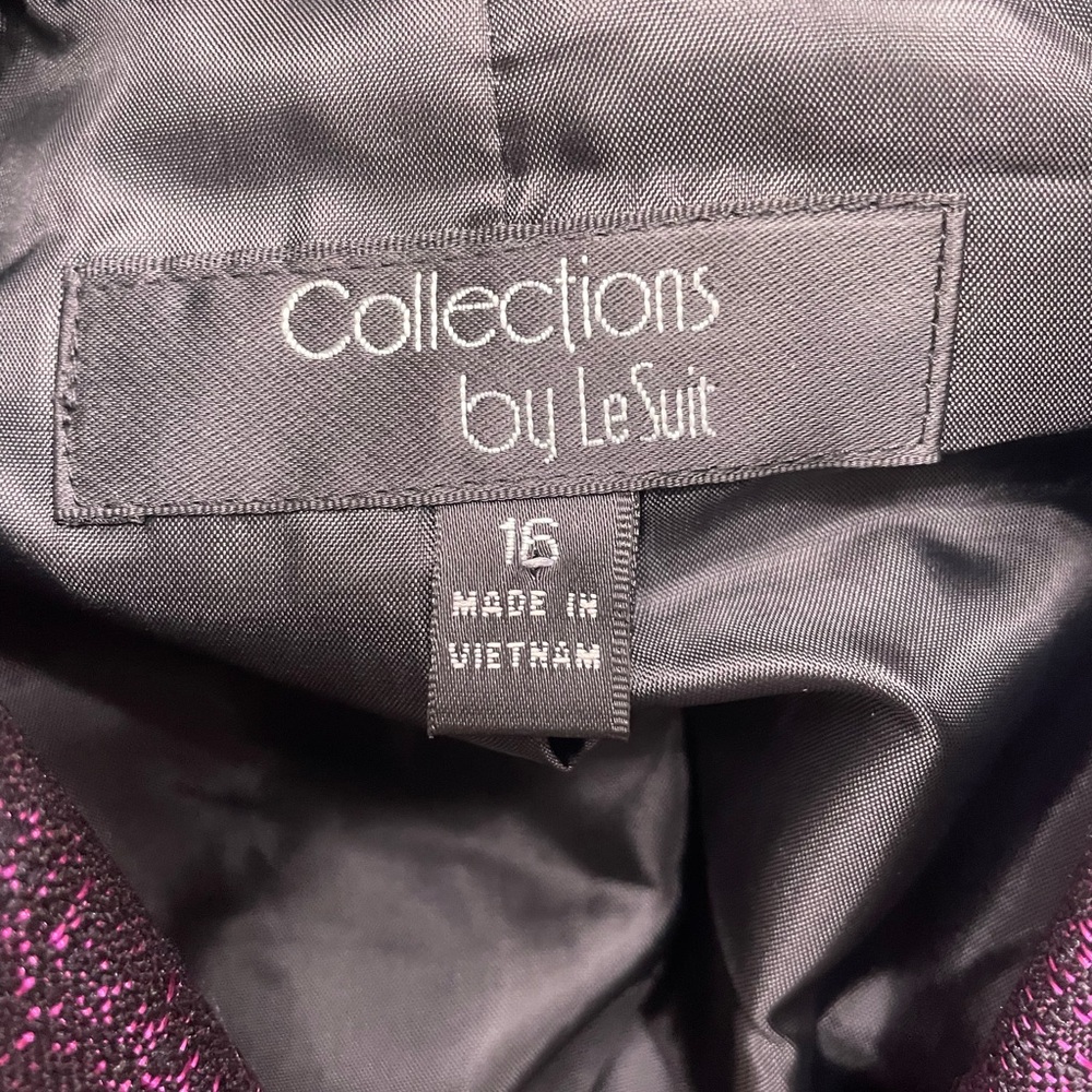Le Suit Shimmering Purple Blazer - Picture 4 of 4